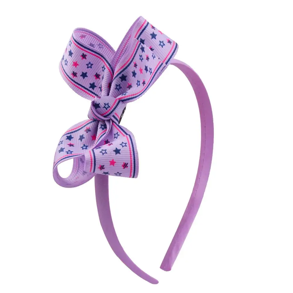 Новинка 2019 повязка для волос с пятиконечной звездой и бантом девочек милый