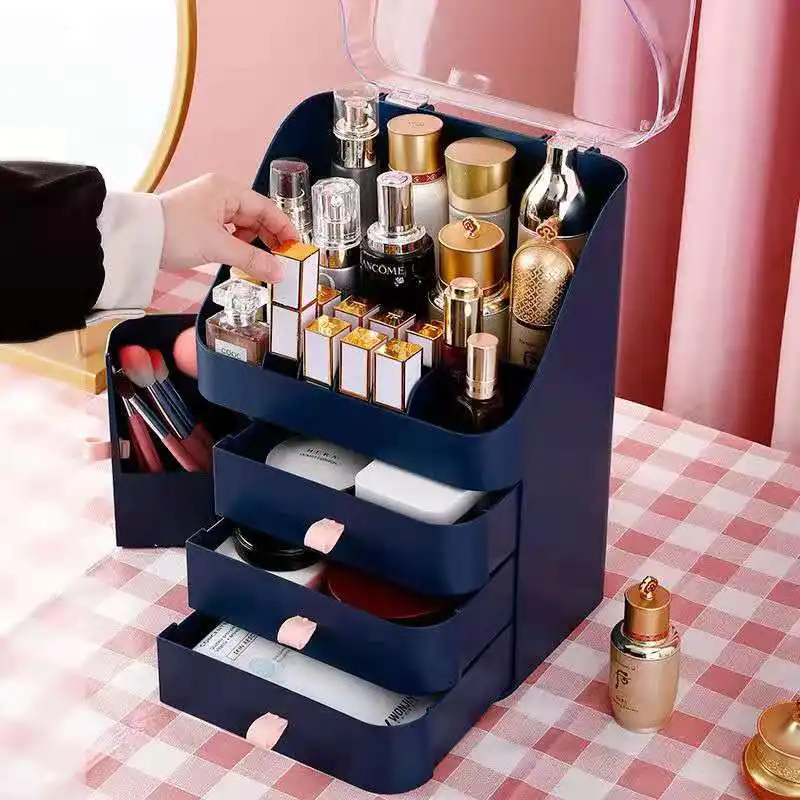 Organizador de Escritorio para Cosm&eacute;ticos, Caja de Almacenamiento con Gran Capacidad para Maquillajes, Esmaltes de U&ntilde;as y Joyer&iacute;a-2