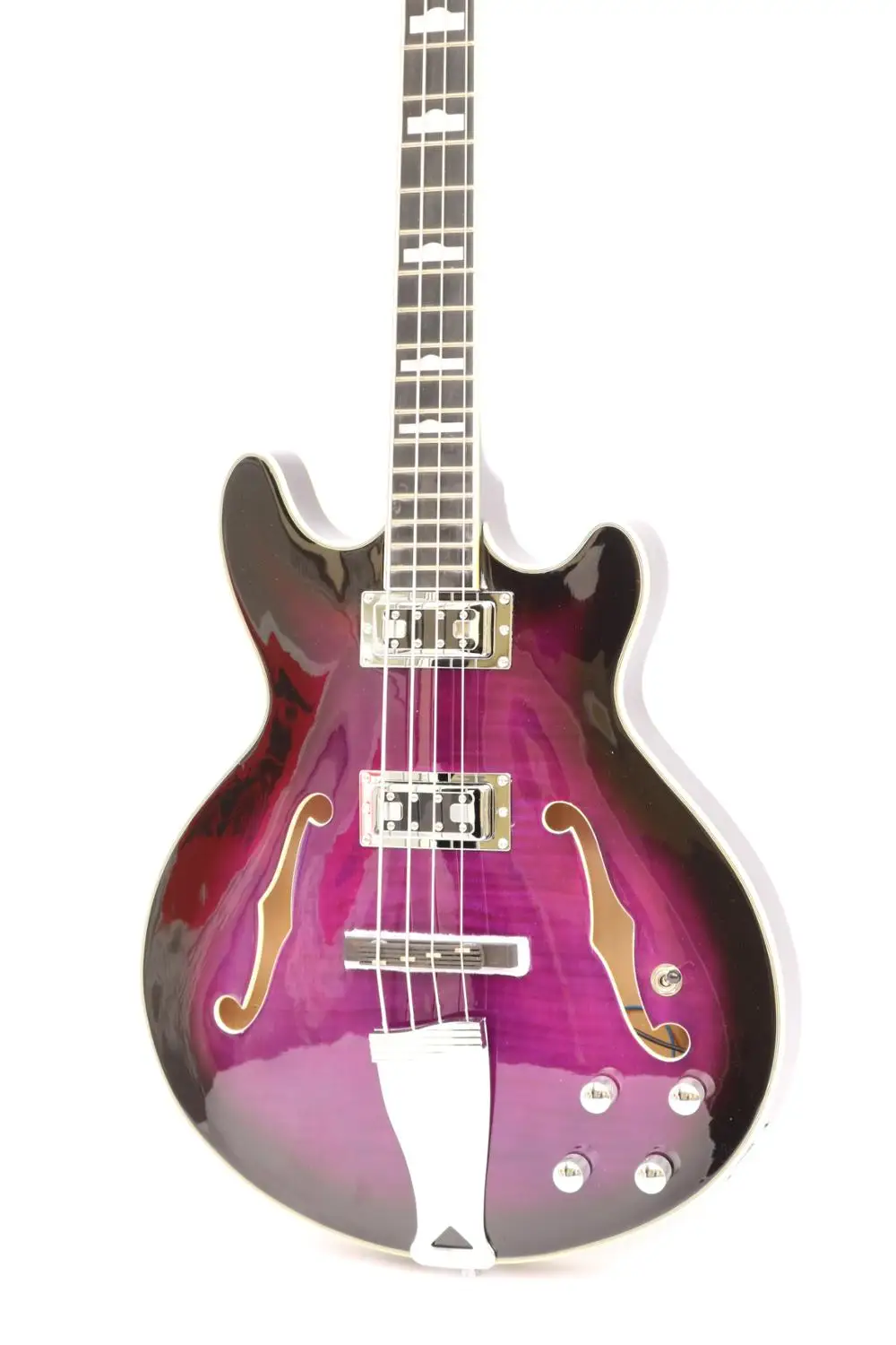 Качественный полый корпус 4 струны электрогитары перламутровый клен Арочный Топ