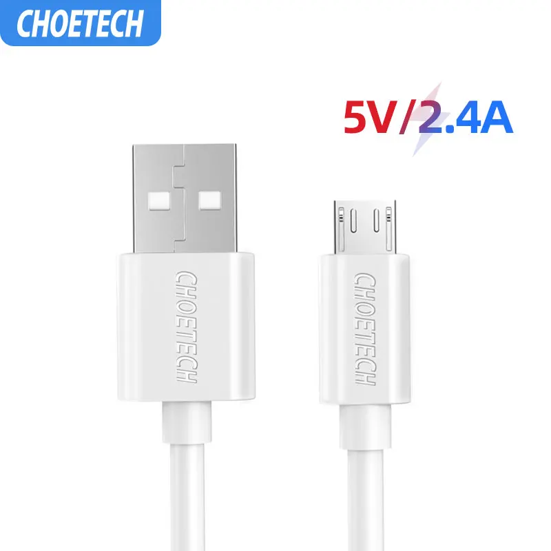 CHOETECH 1 м 0 5 кабель Micro Usb В/2.4A USB для быстрой зарядки TPE кабели мобильных телефонов
