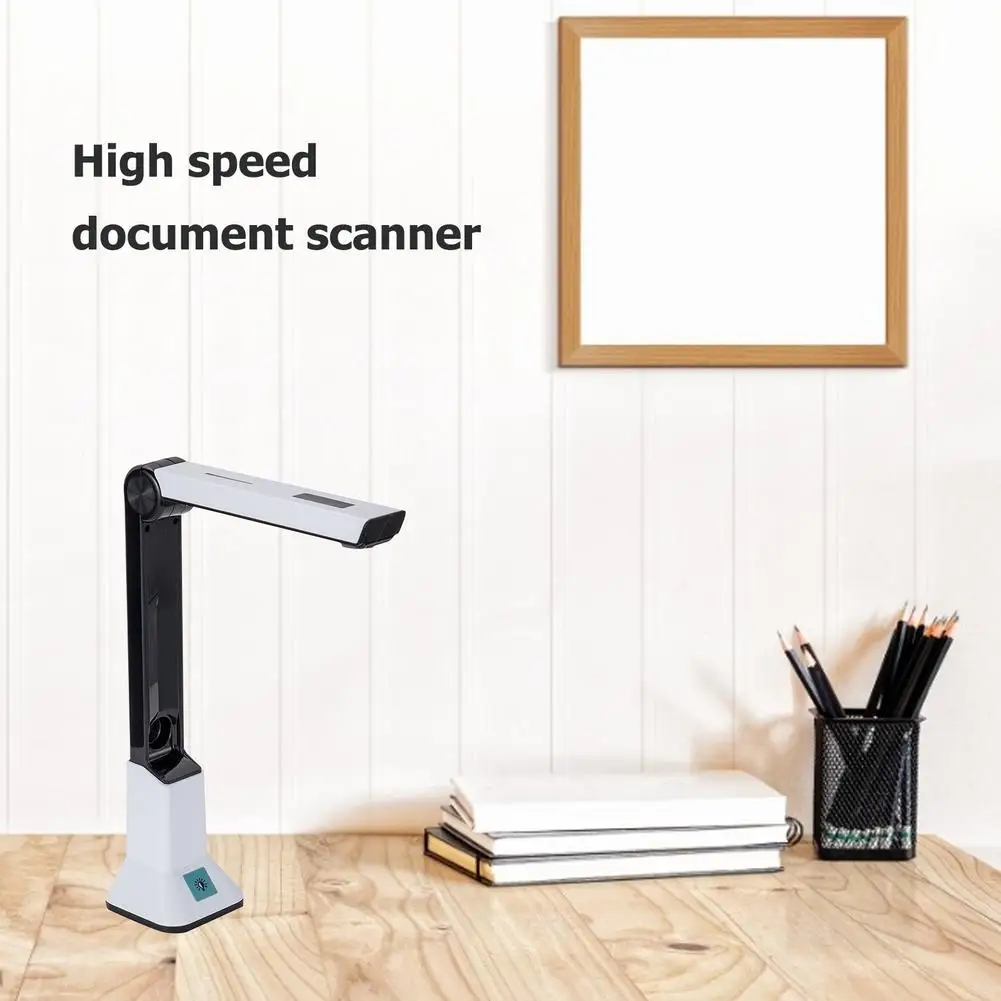 

Portable 8MP High Definition Book Scanner For File Recognition Scanner Flatten Curve Technology Capture A4 Document Camera NEW