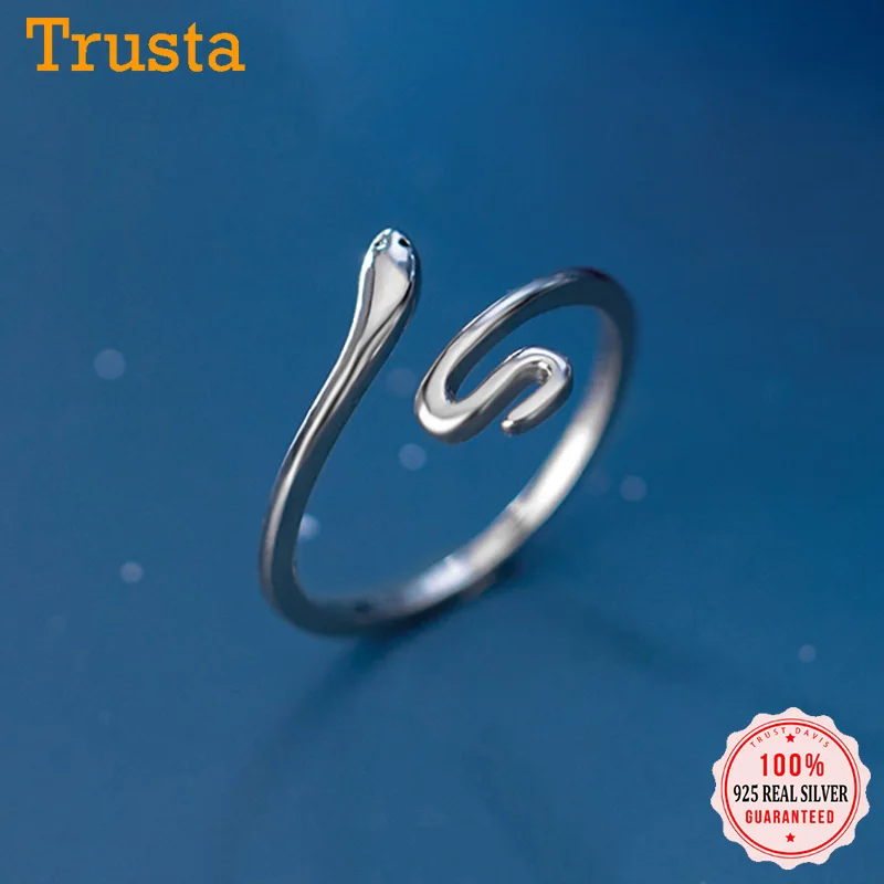 Trusta 2020 новые оригинальные серебряные ювелирные изделия Открытые Кольца Размер