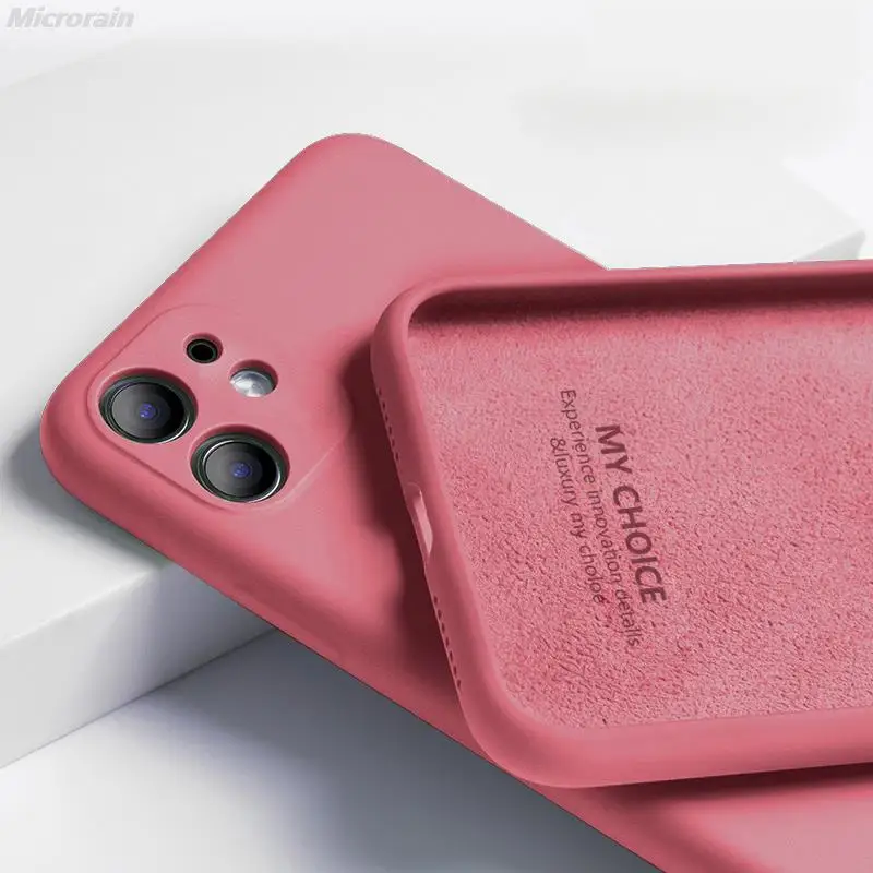 

Fashion Original Silicone Case For iPhone 11 12 13 Pro Max Mini X XR Thin Soft For iPhone 5 6 7 8 Plus Shockproof Back Cover
