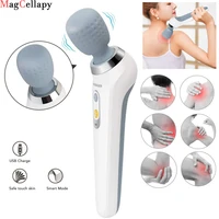 electric handheld massager cordless rechargeable wand massager for muscle back neck shoulder full body pain relief