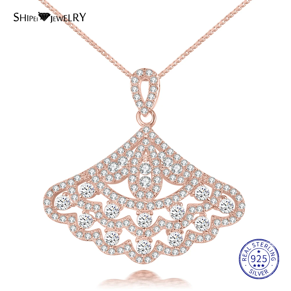 Женское ожерелье с подвеской в виде сапфира розовое золото желтое серебро 100%