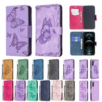 butterfly embossing s21 plus flip case for samsung galaxy s21 fe s20 ultra leather wallet full cover card pocket phone coque