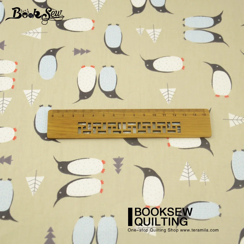 Booksew двойной пенуины дизайн 100% твиловая хлопковая ткань метр лоскутное шитье