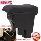 Подлокотник для Honda Fit, подлокотник для Honda Fit Jazz 2002 2003 2004 2005 2006 2007, контейнер для хранения в интерьере, 3USB