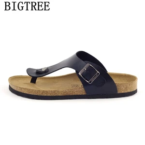 Мужские Пляжные шлепанцы, летняя обувь, уличные кожаные Тапочки, Zapatos De Hombre, Тапочки