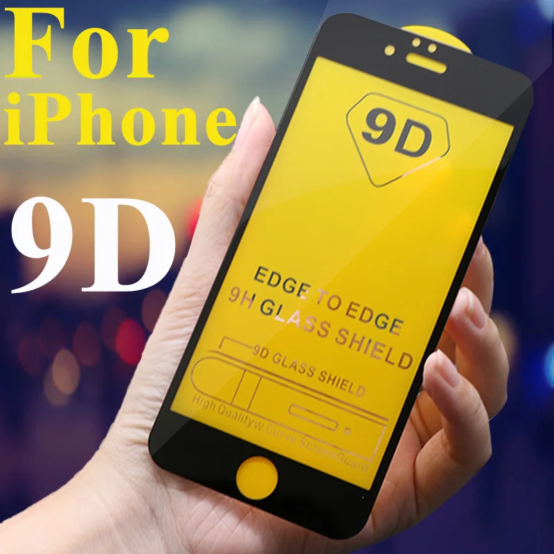 9d Защитное стекло для Apple iPhone 6 7 8 Plus Aiphone 6plus 7plus 8plus защита экрана полное покрытие