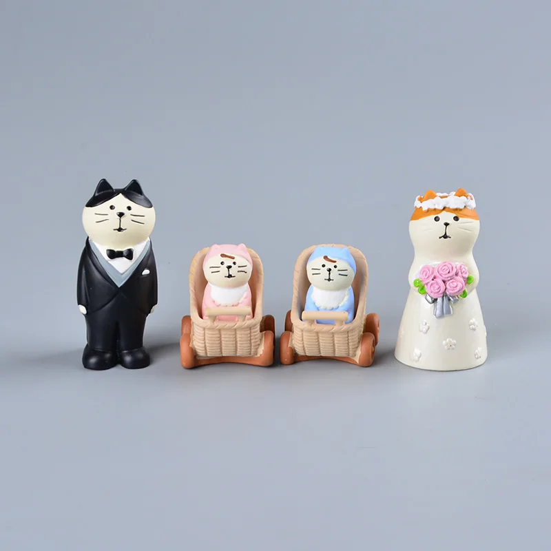 Koteta Kawaii Mini Japan Zakka аниме модель фигурки для детей подарок резиновые животные кошка