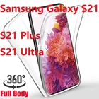 Защитный чехол для Samsung Galaxy S21 Ultra, прозрачный, мягкий, прозрачный, 360