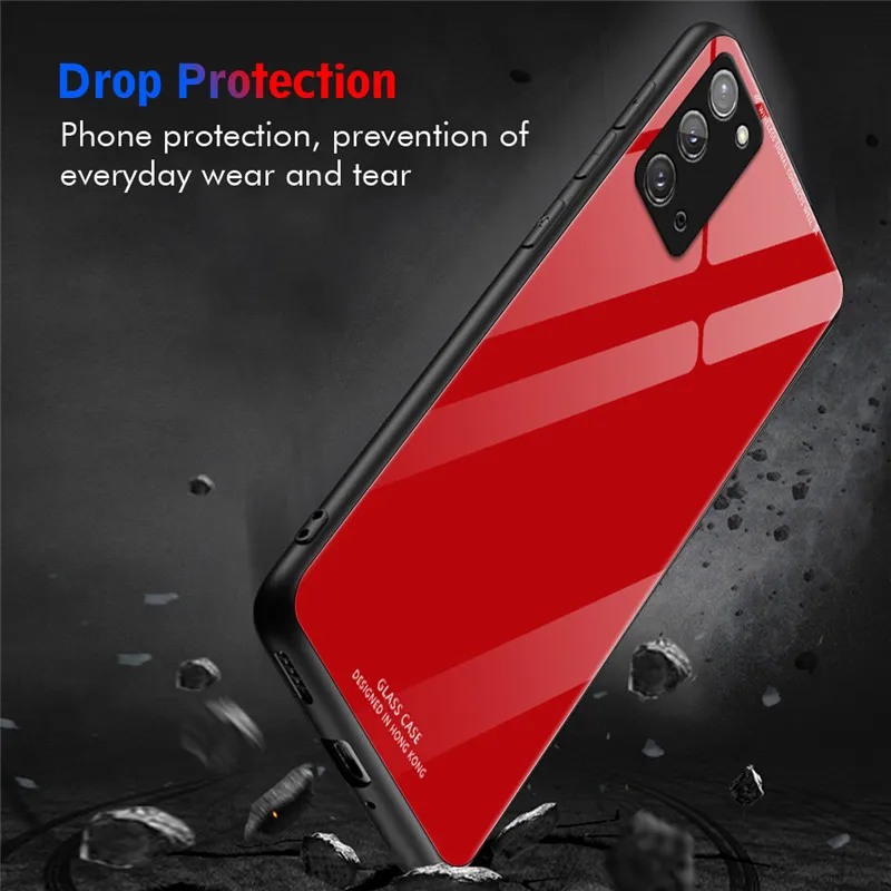 Solid Glossy Tempered Glass Phone Case For Xiaomi Redmi Note 9 9s 10 11 8 Pro Max Case for Redmi note 11 pro plus Back Cover
