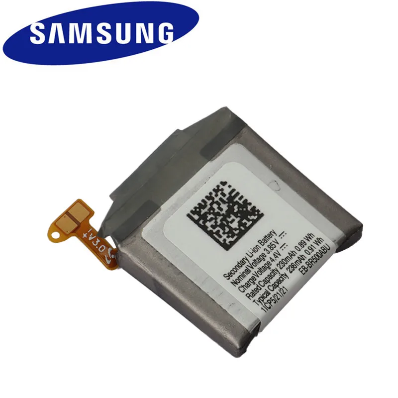 Оригинальная запасная аккумуляторная батарея для SAMSUNG Galaxy Watch Active EB-BR500ABU 236 мАч +