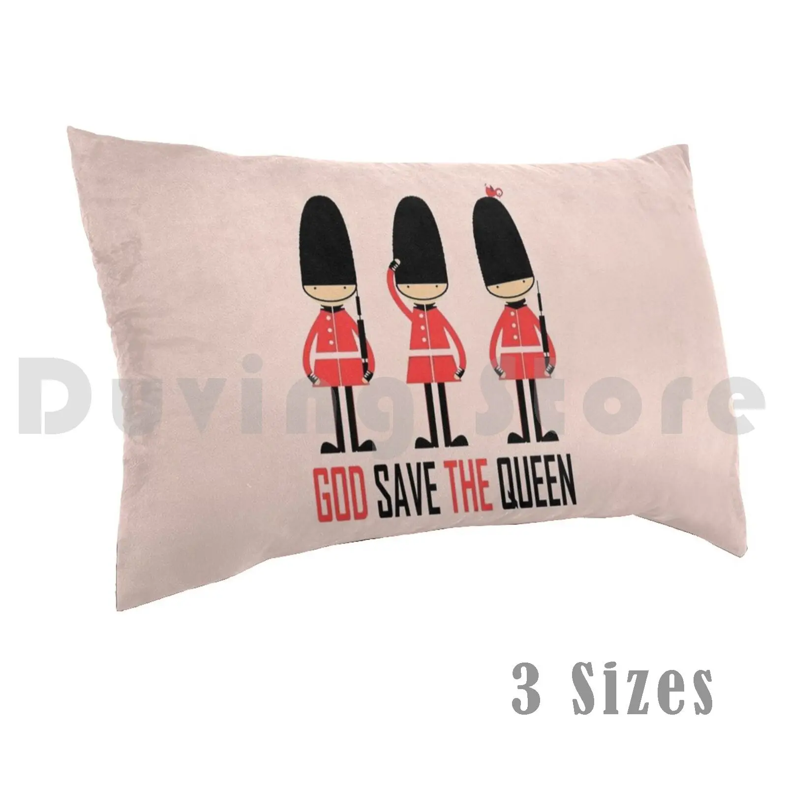 

Vintage Funny London Queen's Guard United Kingdom Soldier Retro British Souvenir Uk Gift Pillow Case DIY 50x75
