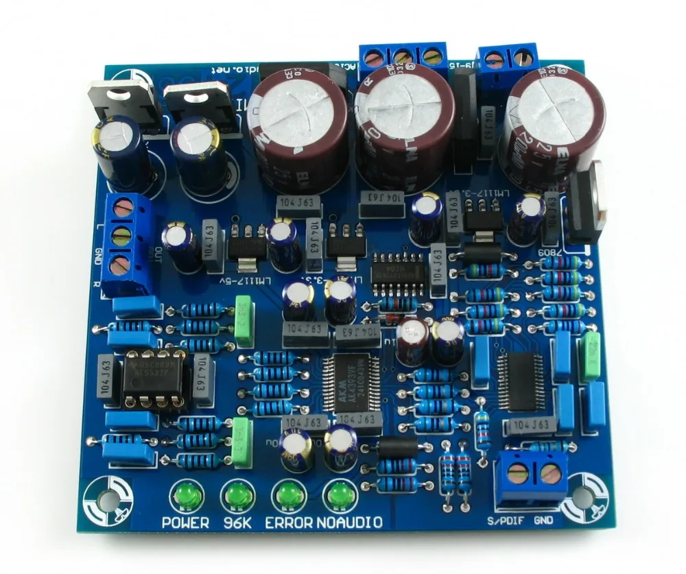 24 бит 192K HZ DAC CS8416 + AK4393 5532 SPDIF на аудиовыход предусилитель DIY kit|Усилители мощности| |