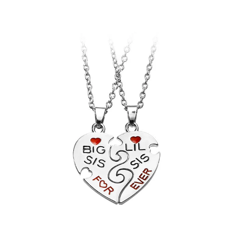 Мода 2 шт./компл. большой Sis Lil Big Sister Little Best Forever подвеска в виде разбитого сердца