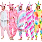 Женские пижамные комплекты с единорогом 2020, фланелевые пижамы в виде милых животных, женская зимняя Ночная рубашка в виде единорога, пижамы, одежда для сна, домашняя одежда