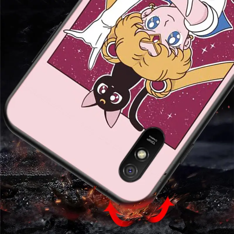 

Japanese Anime Sailor Moon For Xiaomi Redmi 9T 9I 9AT 9A 9C 9 8A 8 7A 7 6A 6 5A 5 4X PRO Prime Plus Black Soft Phone Case