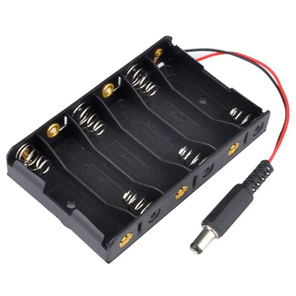 MIIQNUS Новый 6 x AA чехол для аккумулятора держатель хранения с DC2.1 разъемом питания