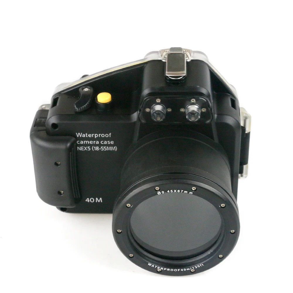 Для камеры sony Nex-5 Nex5 16 мм 18-55 мм объектив 40 м/130 футов Дайвинг камера водонепроницаемый корпус сумка водонепроницаемый чехол Крышка Коробка