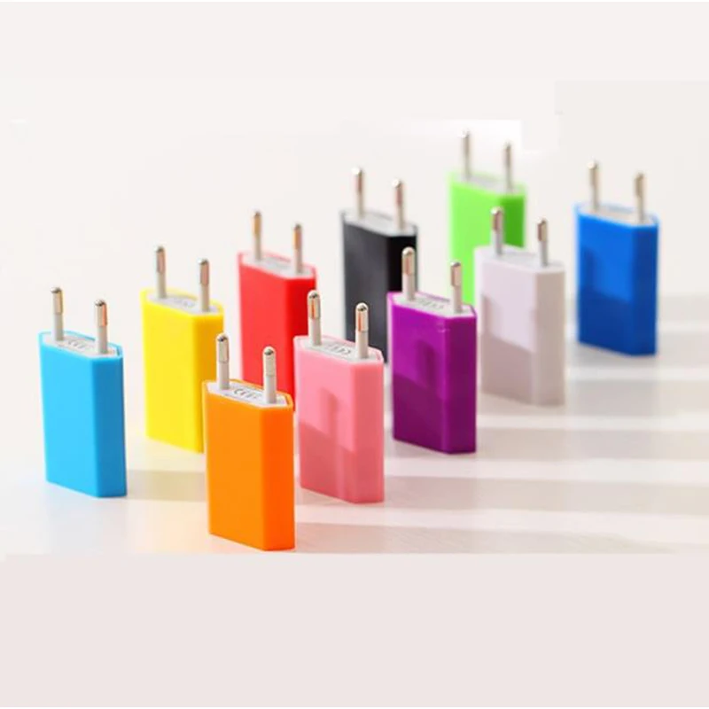Универсальное портативное зарядное устройство с Micro USB и европейской вилкой 5 В 1 А