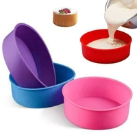 8 inch 3d silicone round bread cake pan bakeware mold baking tray mould diy baking kitchen tools molds