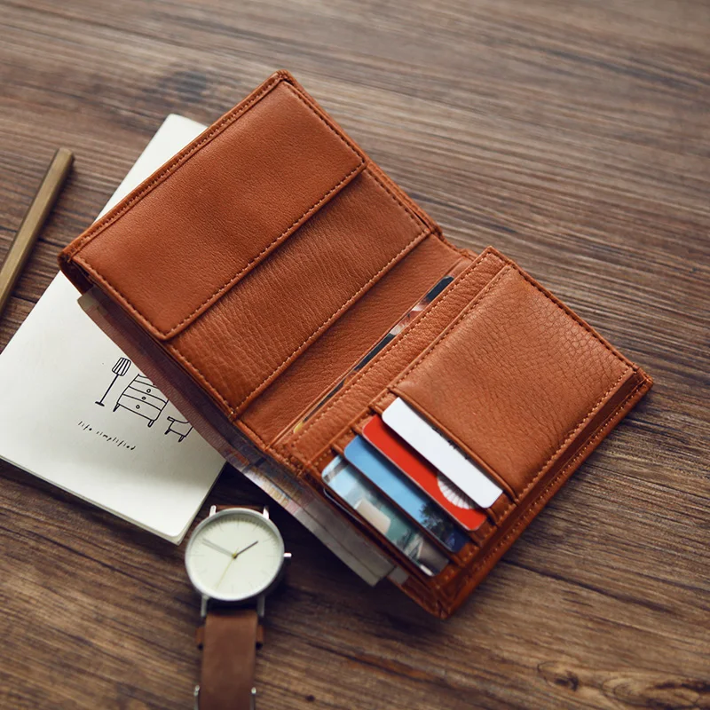 LANSPACE кожаный мужской бумажник высокого качества первый слой коровья кожа модный