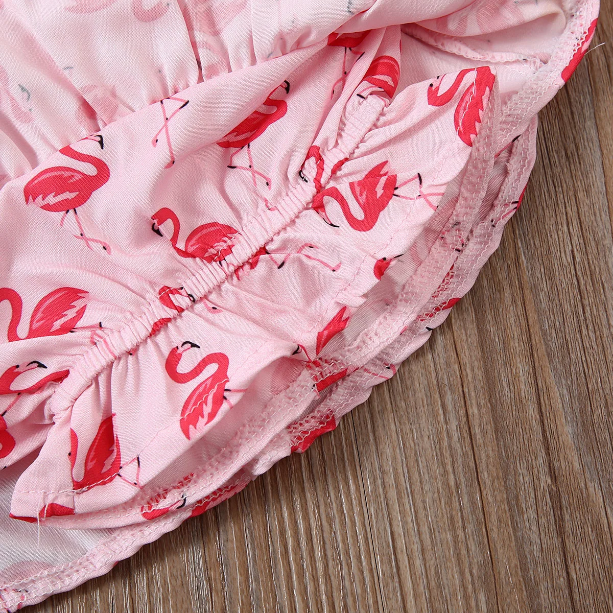 

1-6Years Kids Girls Flamingo Pink 3PCS Sets 2020 Toddler Baby Girl Summer Clothes Outfits Ruffle Tops+Shorts Pants+Headband