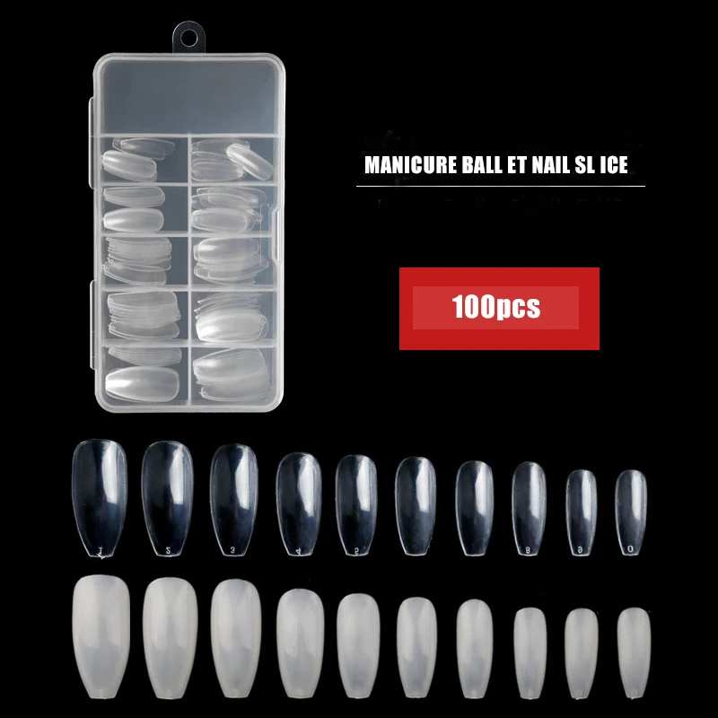 100 шт. накладные ногти для маникюра естественного цвета|Накладные ногти| |