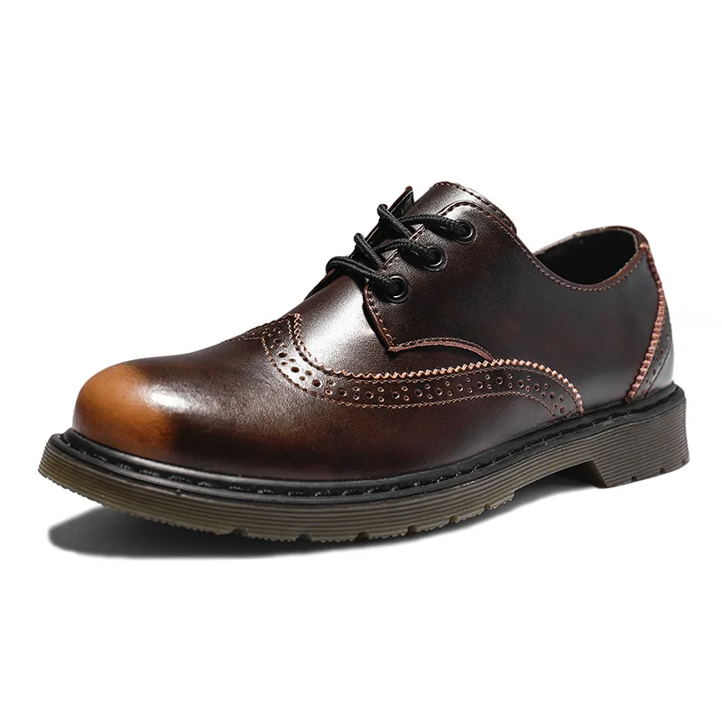 

Breathable Men's Oxford Shoes Top Quality Bussiness Dress Shoe Men Flats Fashion Genuine Leather Casual Shoes Male Shoe