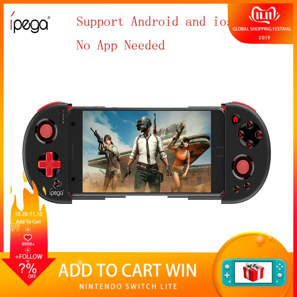 IPEGA 9087S джойстик для телефона геймпад Android игровой контроллер Bluetooth выдвижной ios