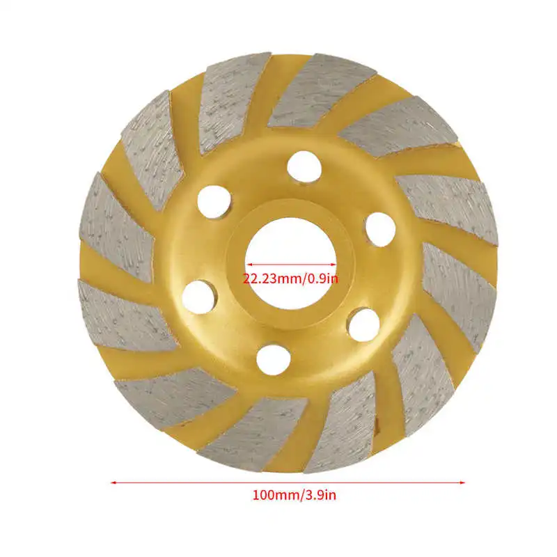 

Grinding Wheel 100mm*4.5mm Diamond Segment Grinding Wheel Disc 6 Holes For Marble Concrete Stone