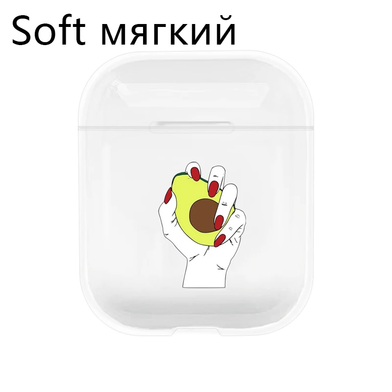 I200424 soft Мягкий чехол для Apple airpods, чехол, лето, фрукты, авокадо, беспроводной, Bluetooth, чехол для наушников Airpods, защитный чехол для наушников - Цвет: I200424 soft