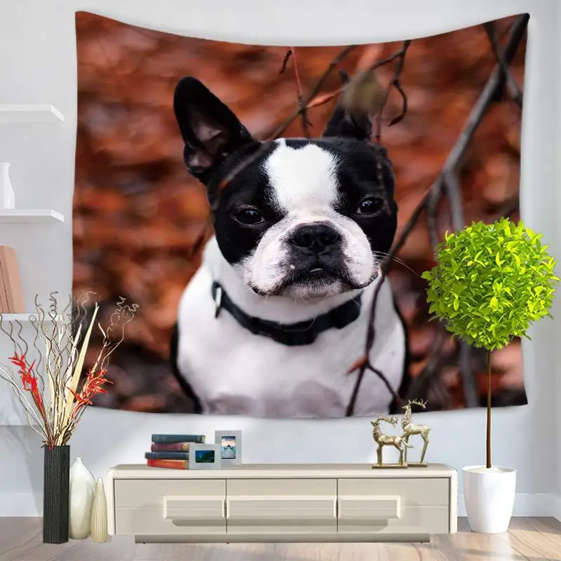 Живопись со слоном животные мопсы собака настенный подвесной гобелен гостиная