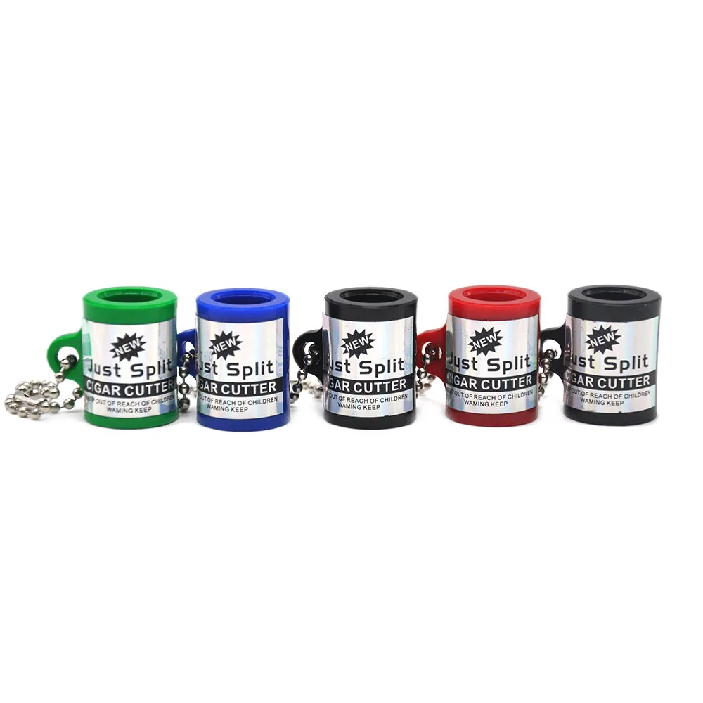 Пластиковые маленькие мини карманные ножницы для резки табачных сигар и брелок