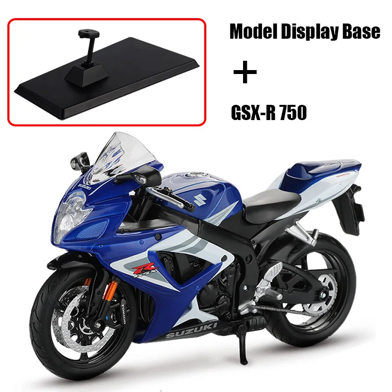 Maisto 1:12 сплав модель мотоцикла Игрушка Мотоцикл Ниндзя H2R CBR600RR YZF-R1 модели гоночных автомобилей Машинки Игрушки для детей - Цвет: GSX-R 750