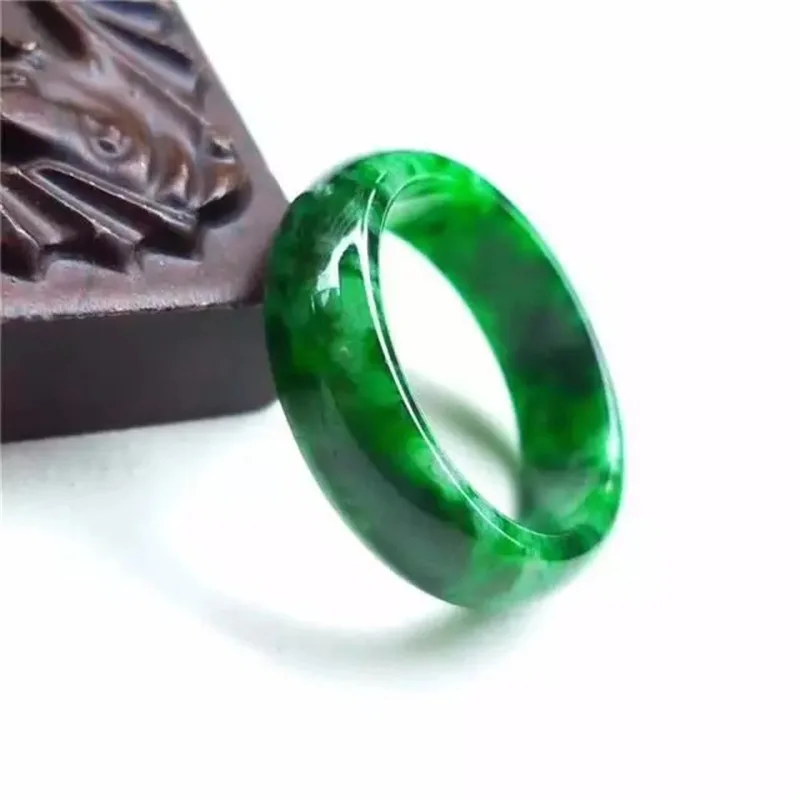 Women Green Jade Ring HETIAN Nephrite Rings Round Circle Gift for Men Fine Jewelry | Украшения и аксессуары