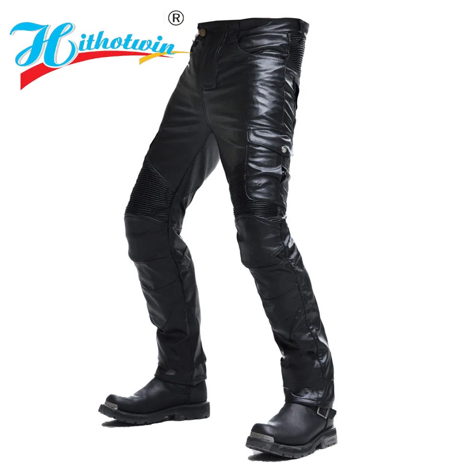 Кожаные Мотоциклетные брюки для Harley-Davidson водонепроницаемые повседневной езды на