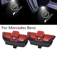 2x for mercedes benz w204 c200 c300 c260 class car door welcome light auto logo led light shadow projector lamp car accessories