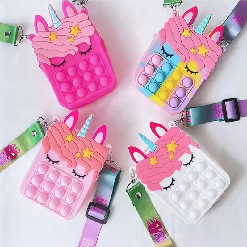 

Новые популярные Пузырьковые игрушки-антистресс, модные сумки через плечо, декомпрессионный Кошелек для монет, милые сумки-мессенджеры для...