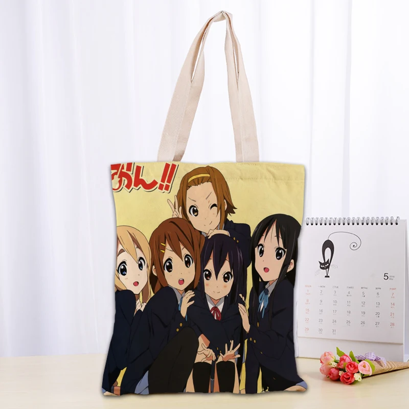 K-ON! Anime Girl Tote Bag Foldable Shopping Bag Reusable Eco