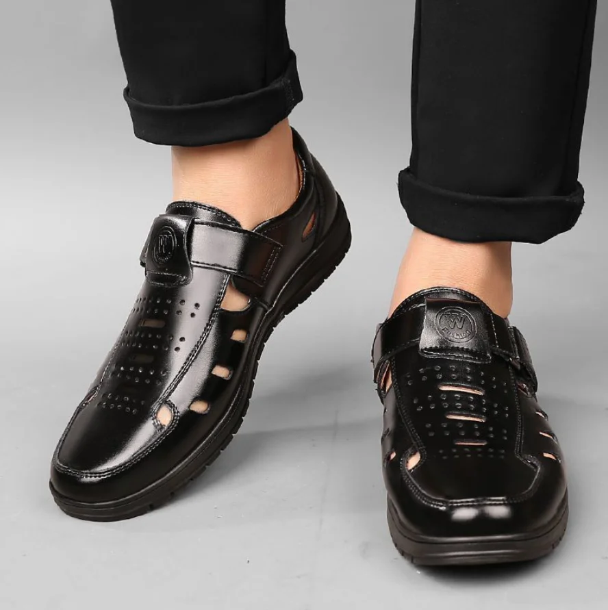 2022 летние классические мужские римские сандалии из натуральной кожи уличная