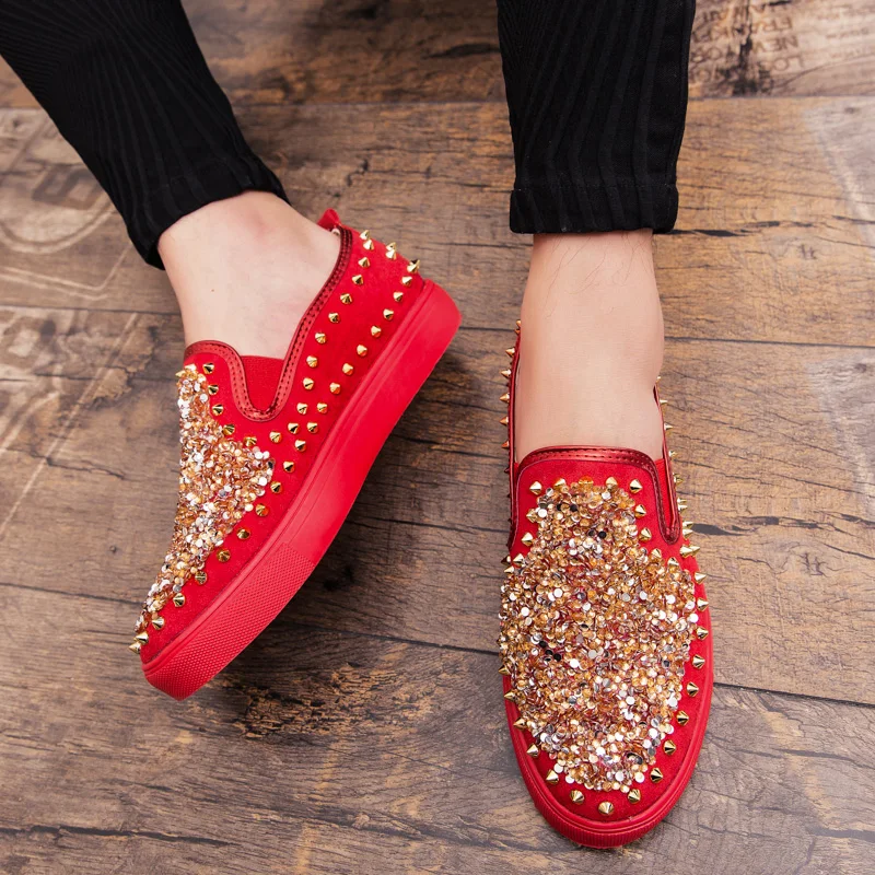 Black White Driving Shoes for Men Slip-on Classic Wearable Handmade Loafers Fashion Rivet Suede Leather Moccasins | Обувь