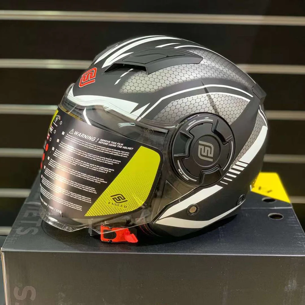 

FASEED Motorcycle Open Face Helmet 3/4 Urban Scooter Men Women Riding Cruiser City Jet Cascos Moto FS729-1