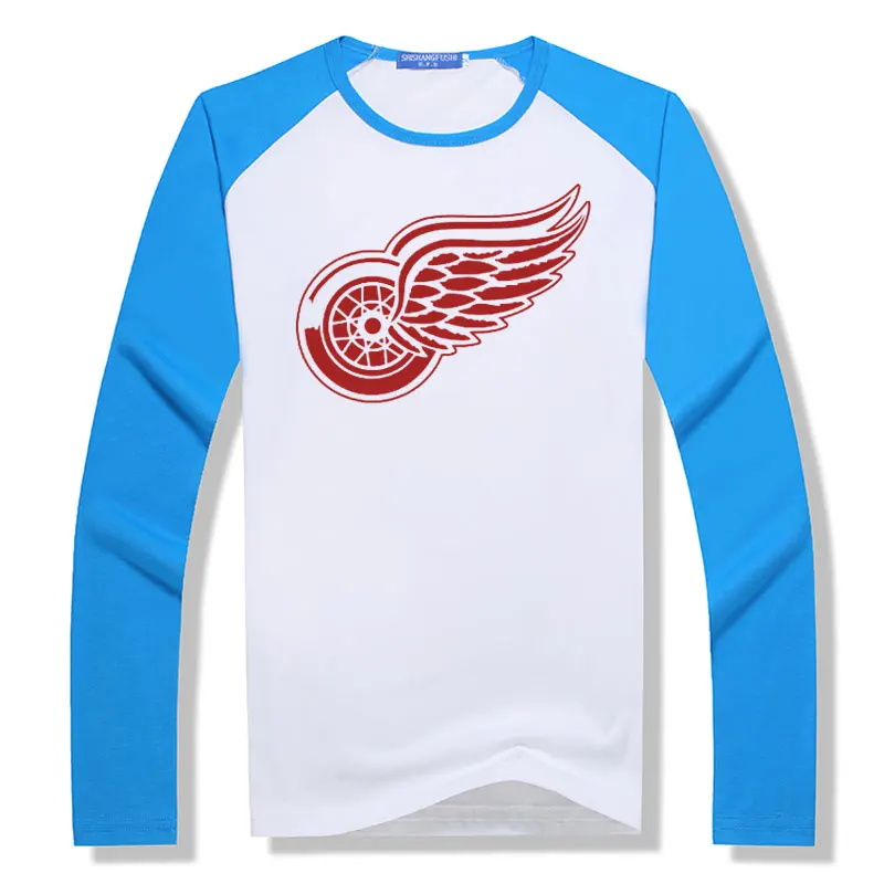 Новая новинка мужские футболки Детройт Красная футболка с крылышками большой и