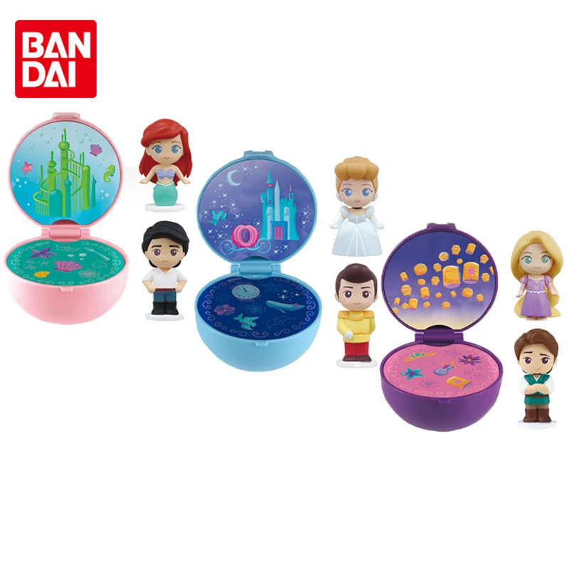 Оригинальные фигурки героев мультфильма Bandai из гасяпон Disney принцесса принц
