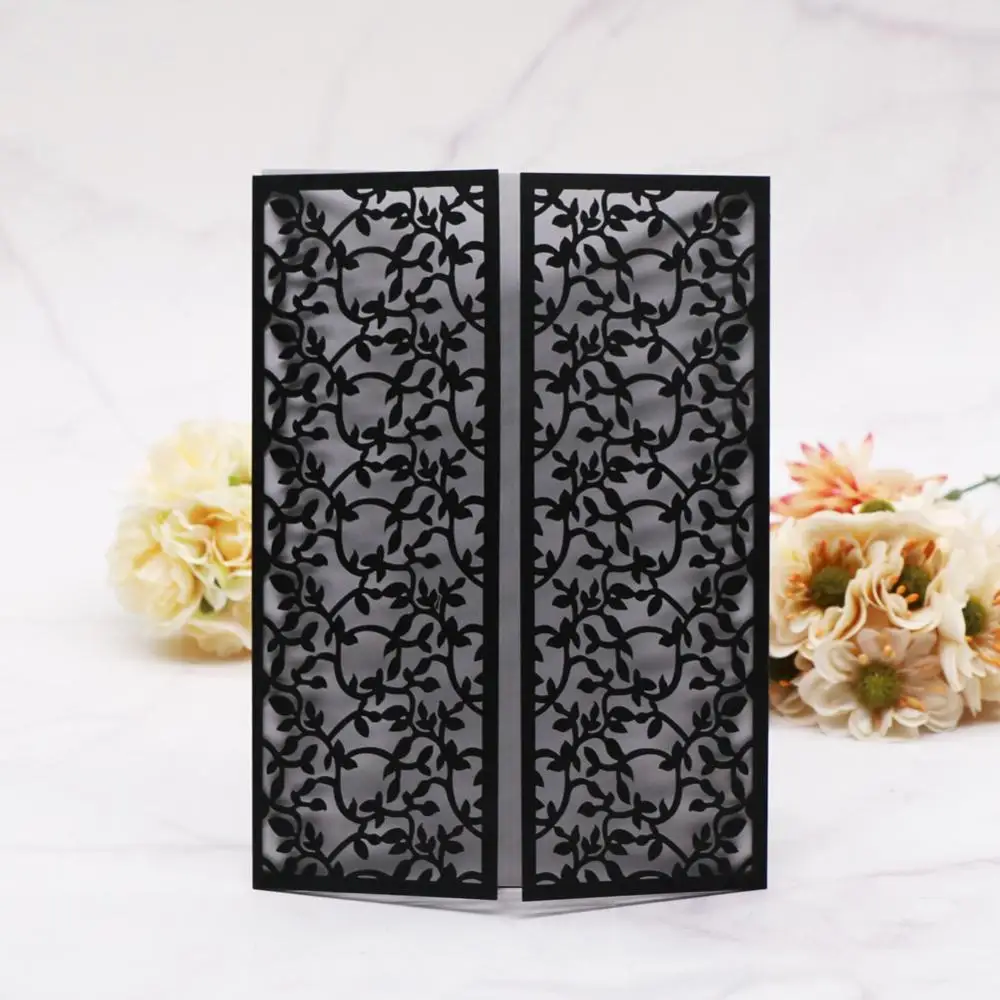 25 шт./лот свадебные приглашения с вырезами и кружевом вечерние товары|Открытки