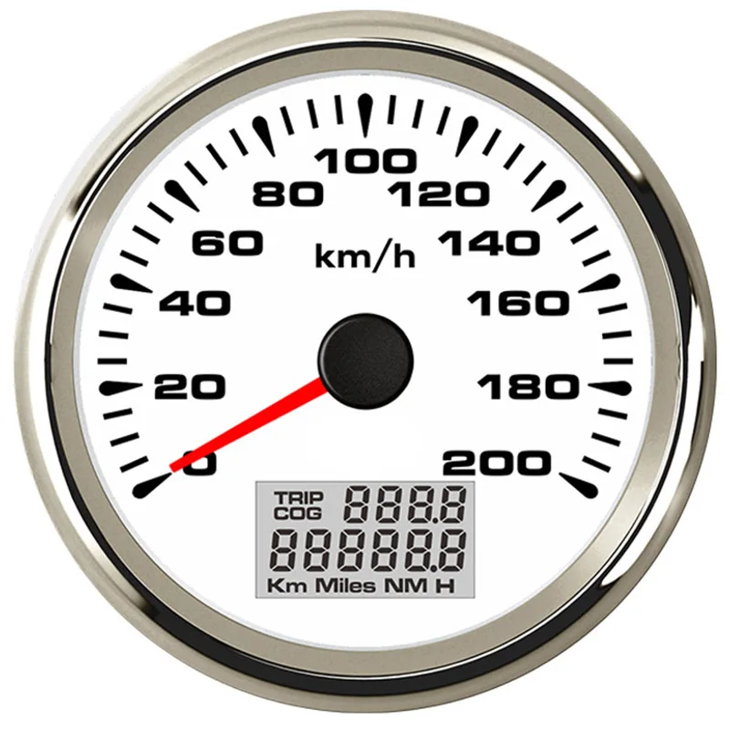 85 мм Универсальный gps измеритель скорости одометр 12 В 24 В с подсветкой 200 км/ч для автомобиля грузовик морской лодки ATV UTV - Цвет: 8 color light