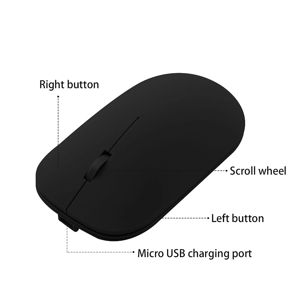 Bluetooth 3,0+ 4,0 Беспроводная перезаряжаемая компьютерная мышь Эргономичный ультра тонкий тихий ПК Mause 3D офисные мыши для ноутбука Xiaomi